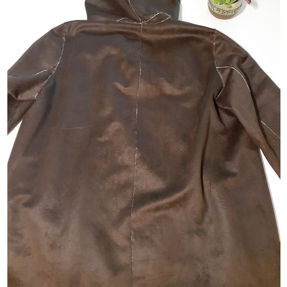 💎NEW Adrienne Landau Brown/Leopard Faux Fur Coat - Picture 8 of 11